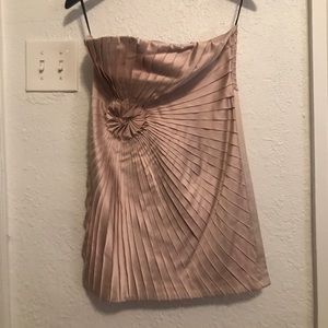 Short, champagne, boutique dress